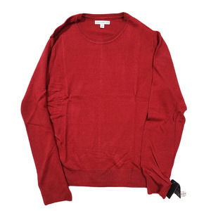 AND NOW THIS Solid Dark Red Sweater Mens‎ Medium Crewneck Ribbed